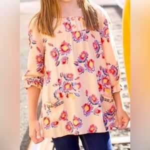 Matilda Jane Girls Tween Floral Top Blouse 3/4 sleeve size 12